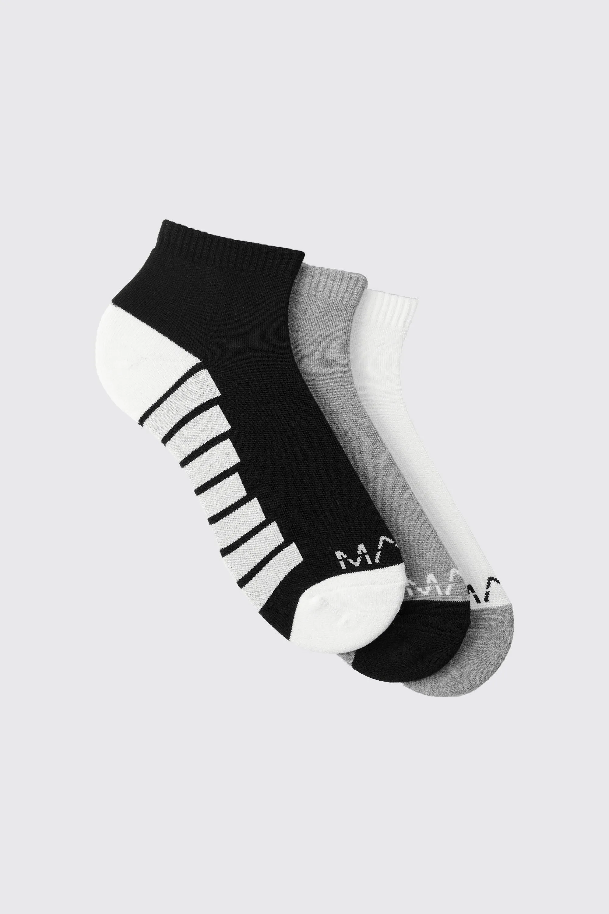 3 Pack Man Dash Activewear Ankle Socks