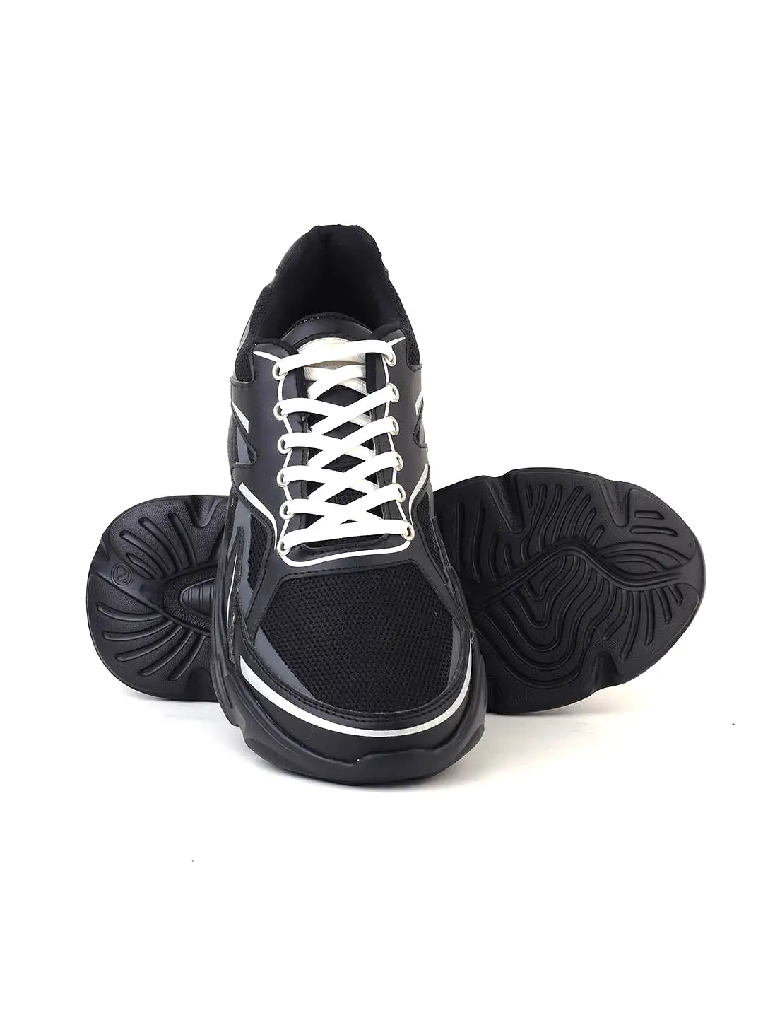 Alberto Torresi Black Laceup Sports Shoes