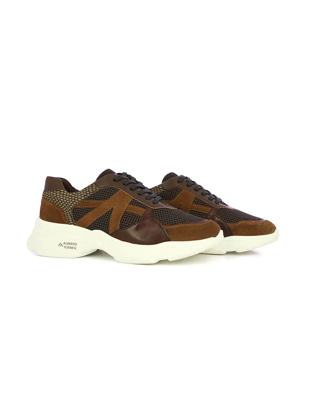 Alberto Torresi Brown Laceup Sports Shoes