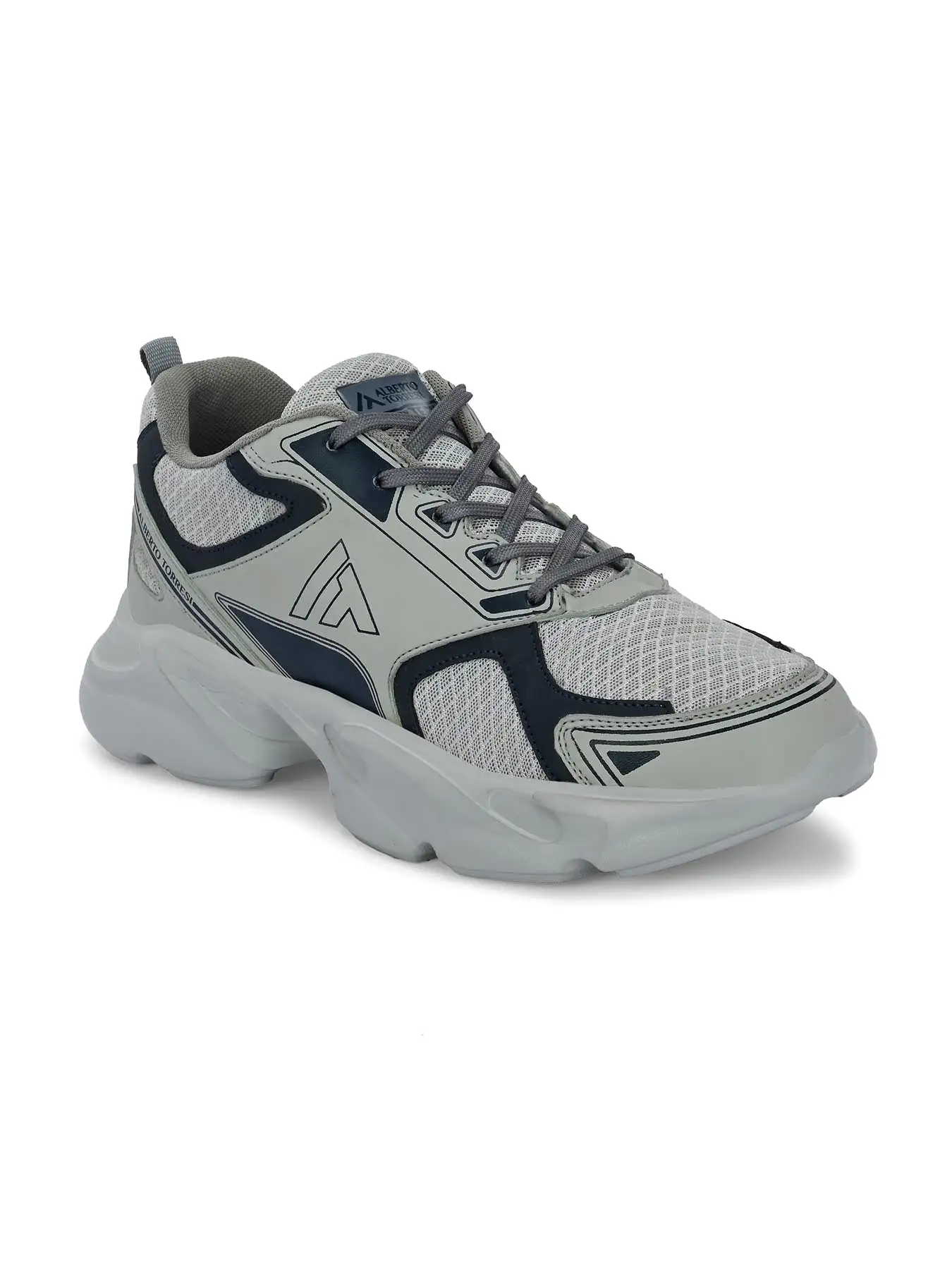 Alberto Torresi Grey Laceup Sports Shoes