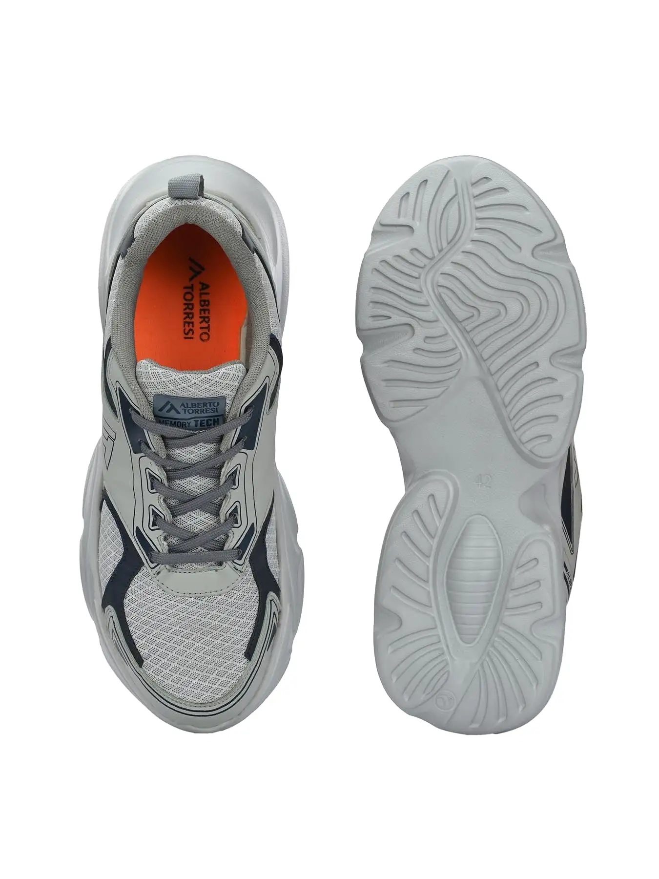 Alberto Torresi Grey Laceup Sports Shoes