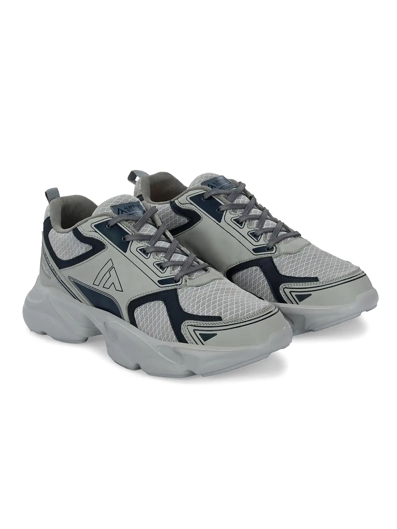 Alberto Torresi Grey Laceup Sports Shoes