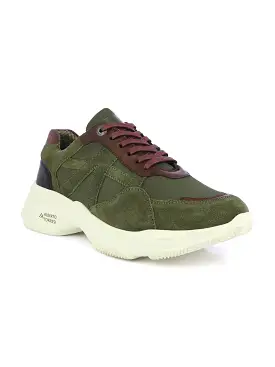 Alberto Torresi Olive Laceup Sports Shoes