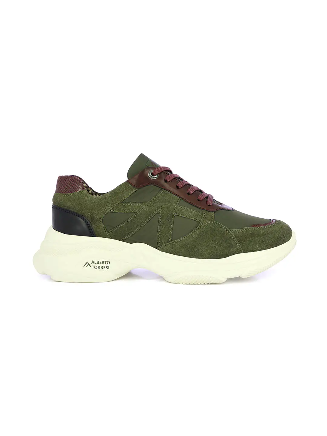 Alberto Torresi Olive Laceup Sports Shoes