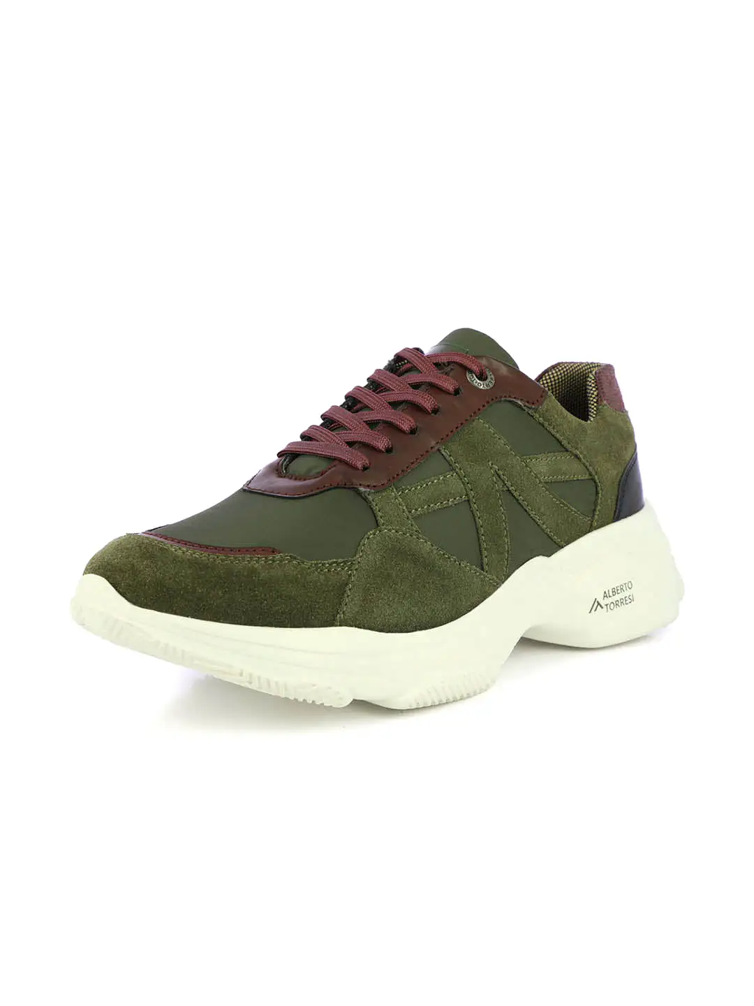 Alberto Torresi Olive Laceup Sports Shoes