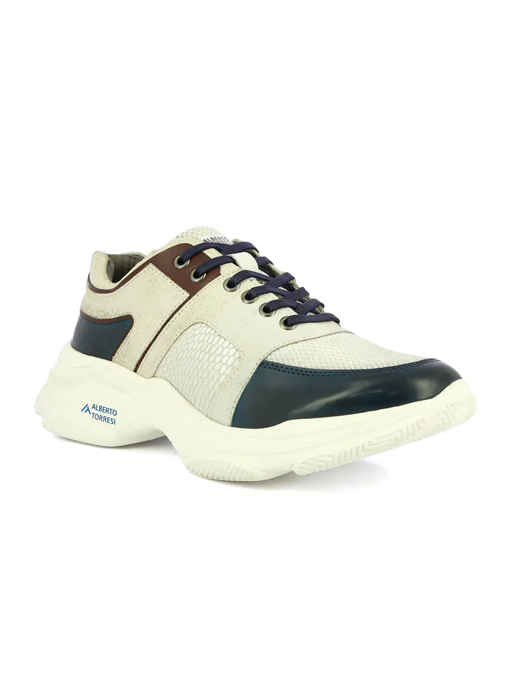 Alberto Torresi White Laceup Sports Shoes