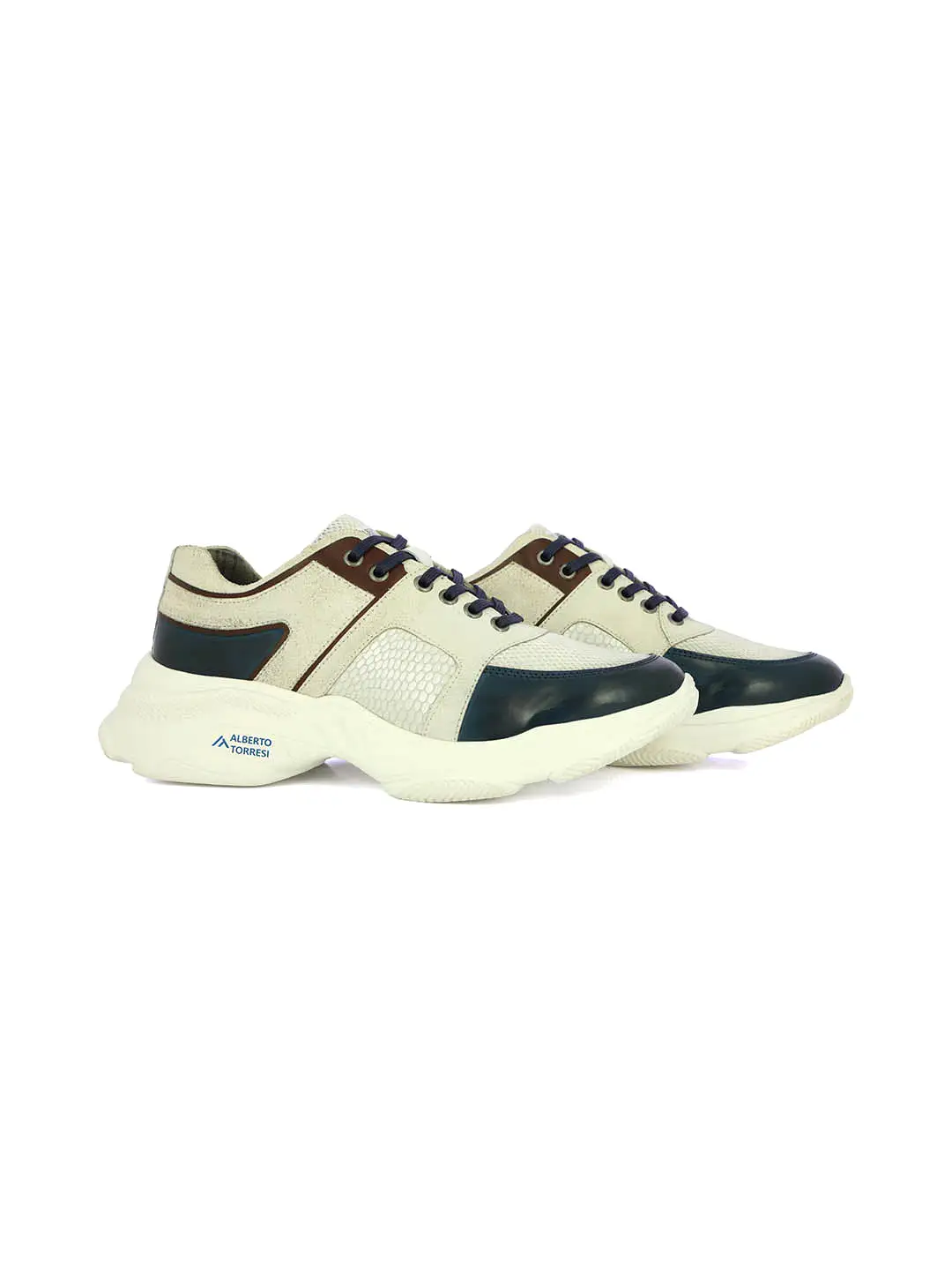 Alberto Torresi White Laceup Sports Shoes