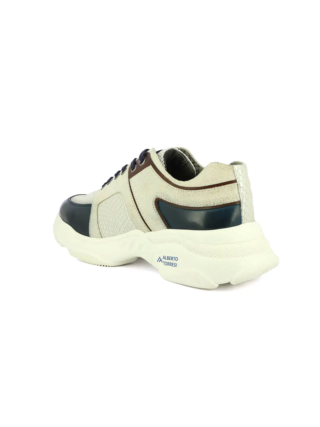 Alberto Torresi White Laceup Sports Shoes