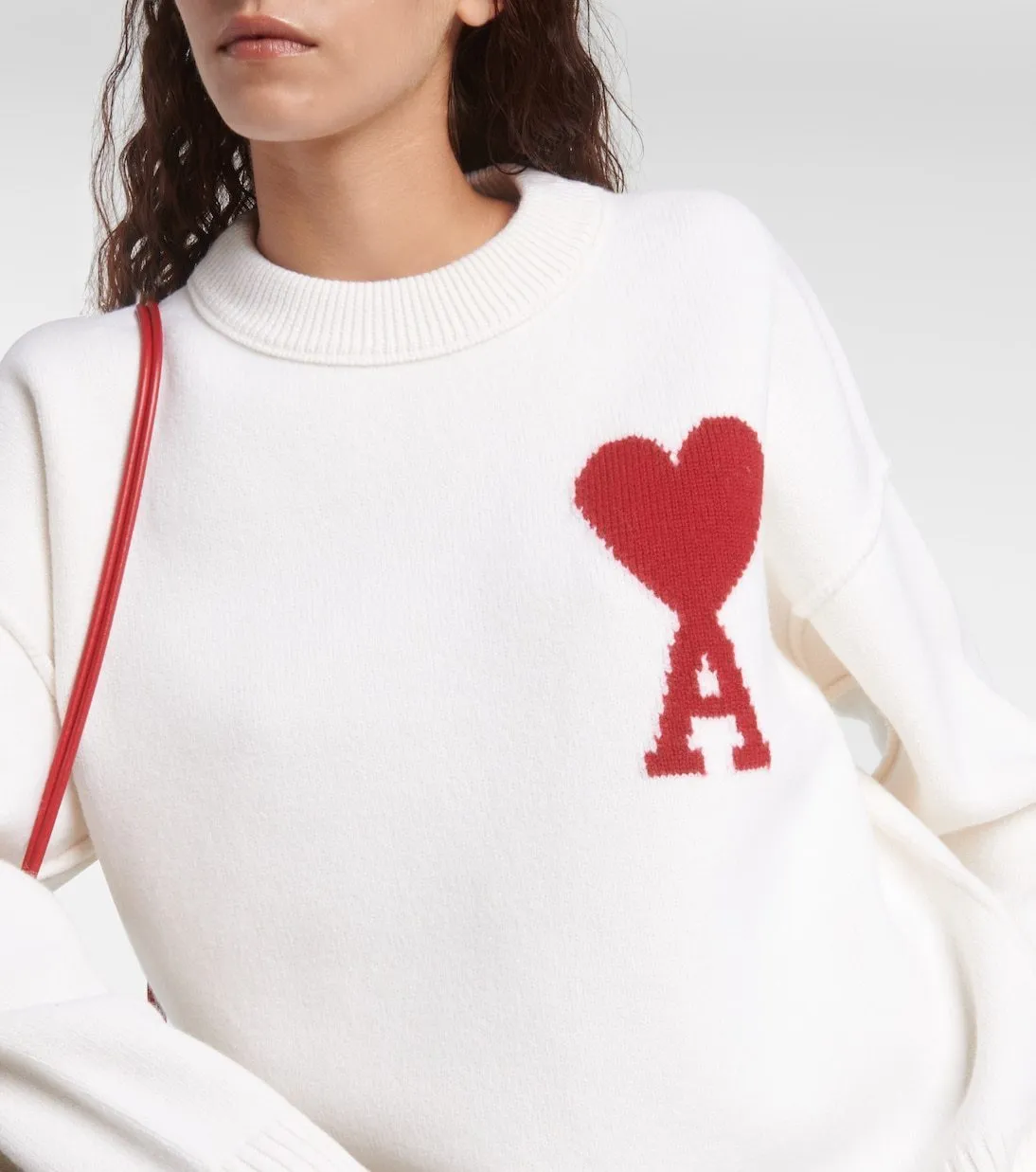 AMI PARIS  |Casual Style Wool Long Sleeves Office Style Logo