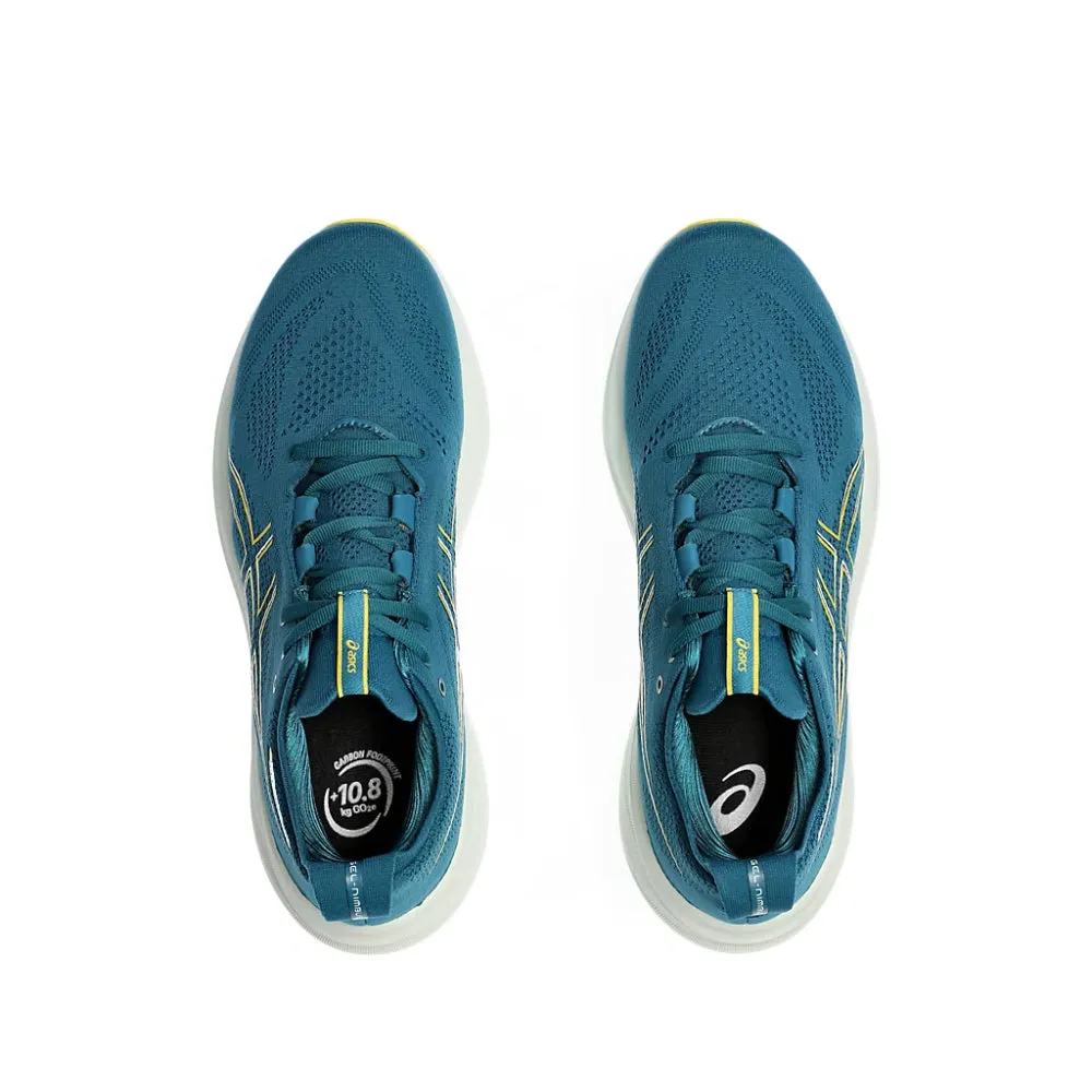 ASICS Men's Gel-Nimbus 26 Running Shoe (Evening Teal/Light Mustard)