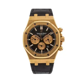 Audemars Piguet Royal Oak Chronograph 26331OR 41MM Black Dial With Leather Bracelet