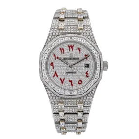 Audemars Piguet Royal Oak Self Winding 15400ST 41MM White Diamond Dial With 29.75 CT Diamonds