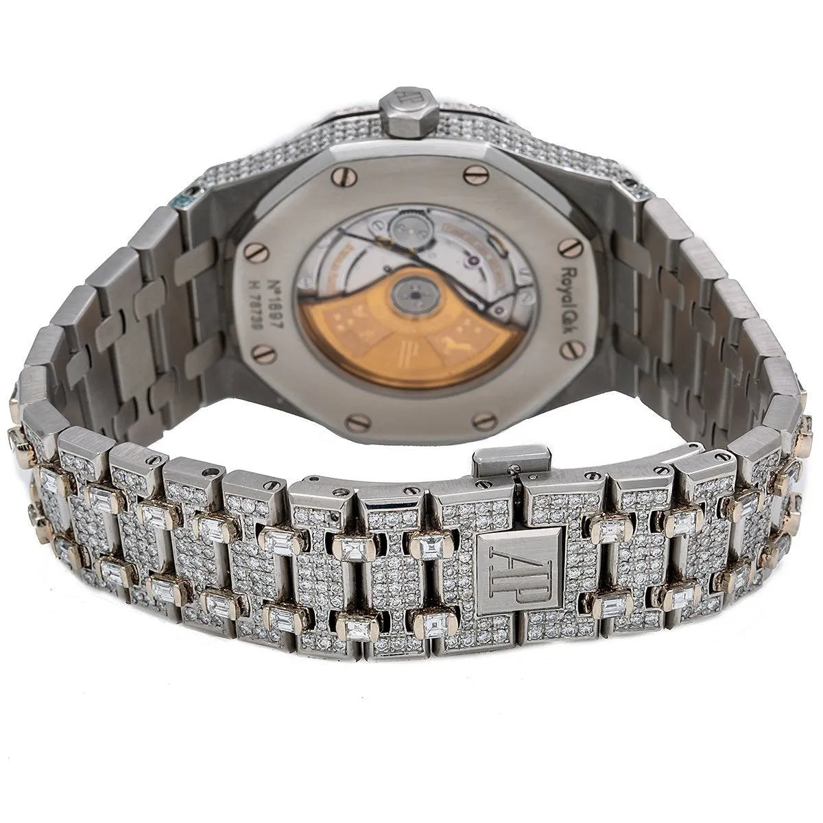 Audemars Piguet Royal Oak Self Winding 15400ST 41MM White Diamond Dial With 29.75 CT Diamonds