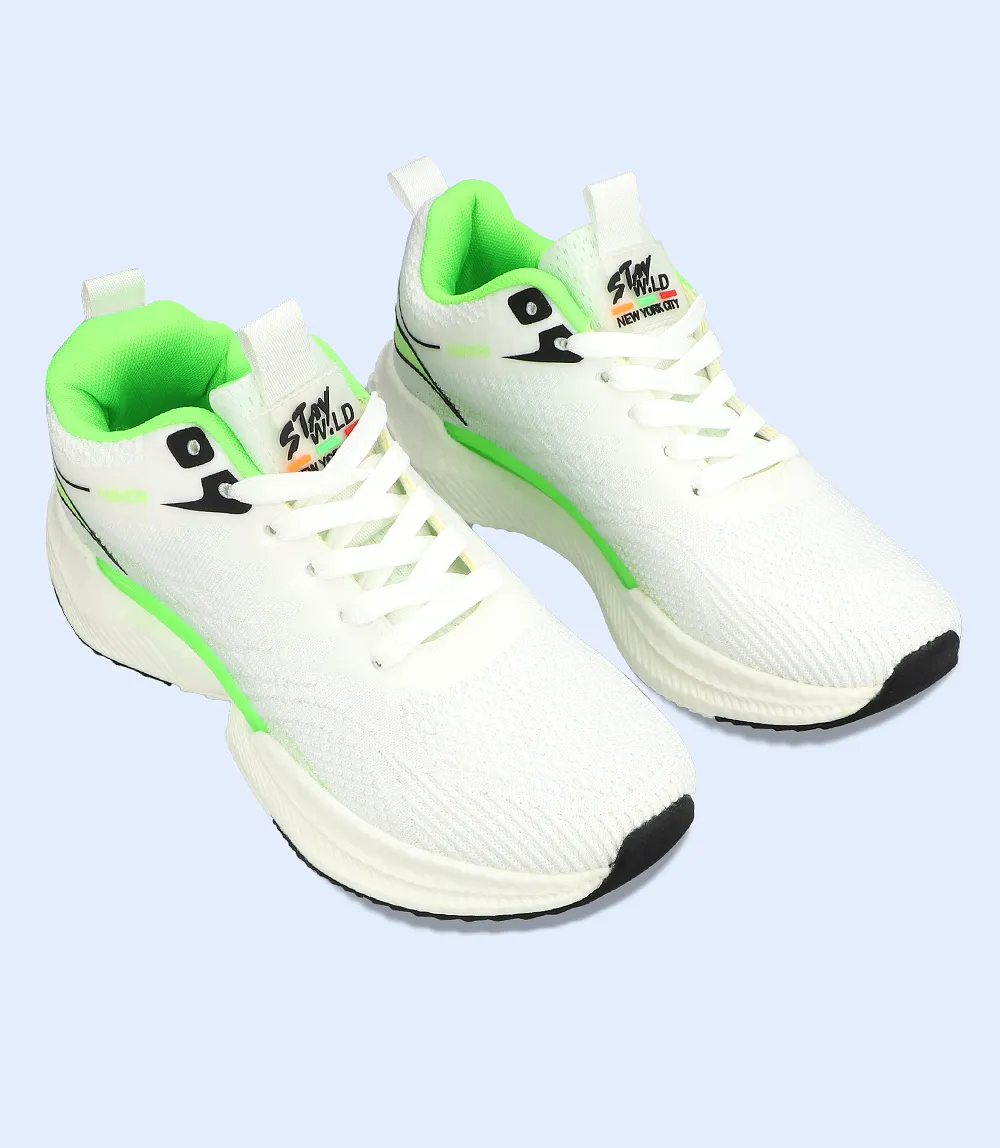 BM6210-WHITE/GREN-Men Sports Shoes