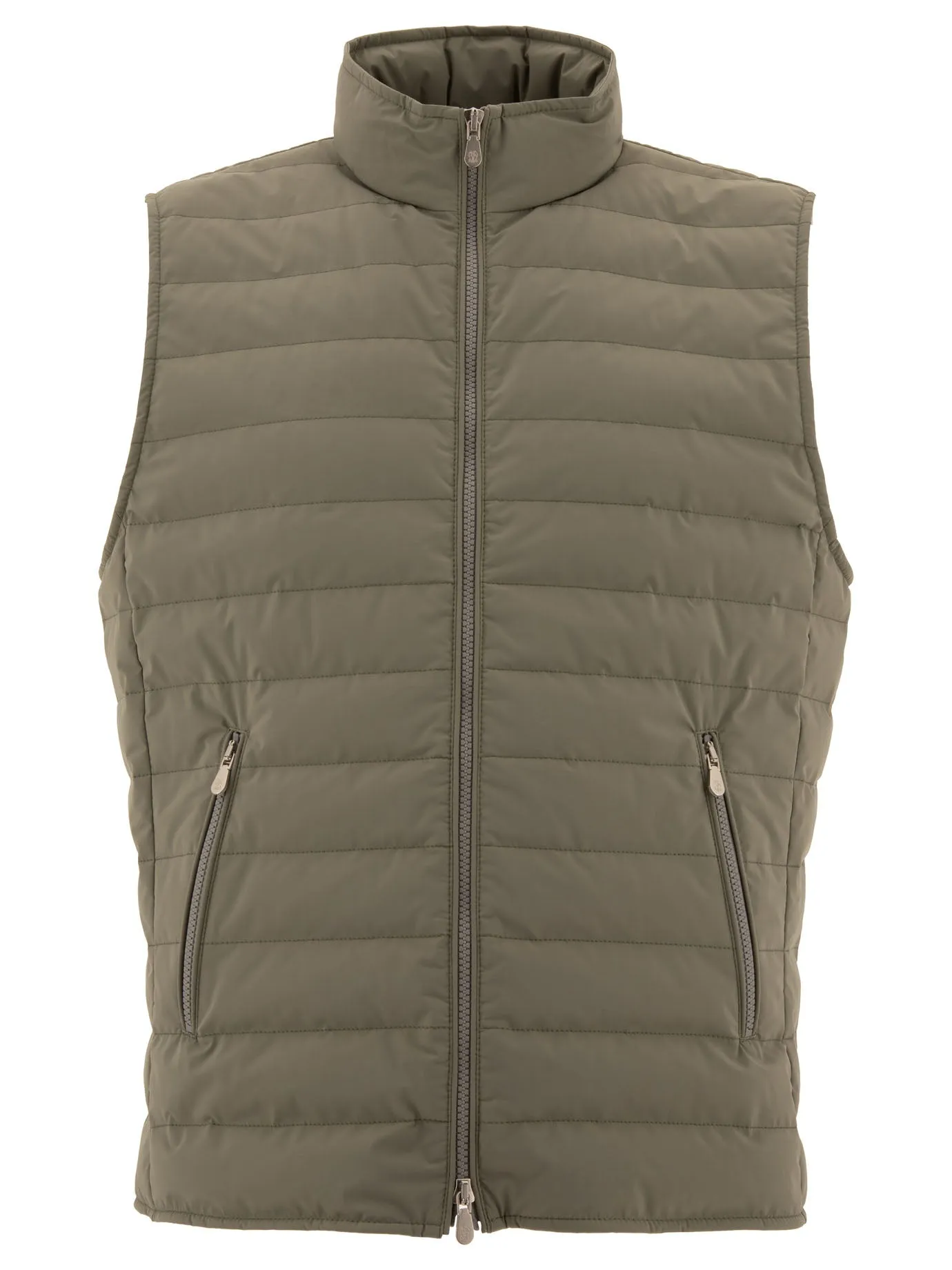 Bonded Taffeta Lightweight Down Vest Jackets Green