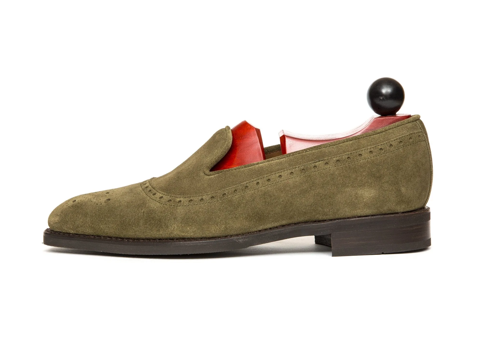 Bothell - MTO - Olive Suede - LPB Last - City Rubber Sole Brown