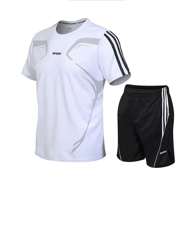 Braveman Men's Active Workout 2-Piece T-Shirt and Athletic Shorts Set