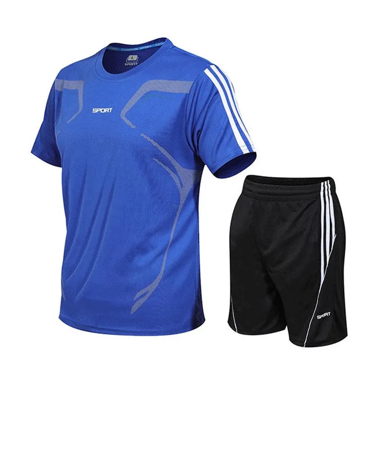 Braveman Men's Active Workout 2-Piece T-Shirt and Athletic Shorts Set