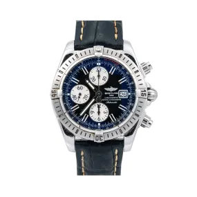 Breitling Chronomat Evolution A13356 44MM Black Dial With Stainless Steel Bracelet