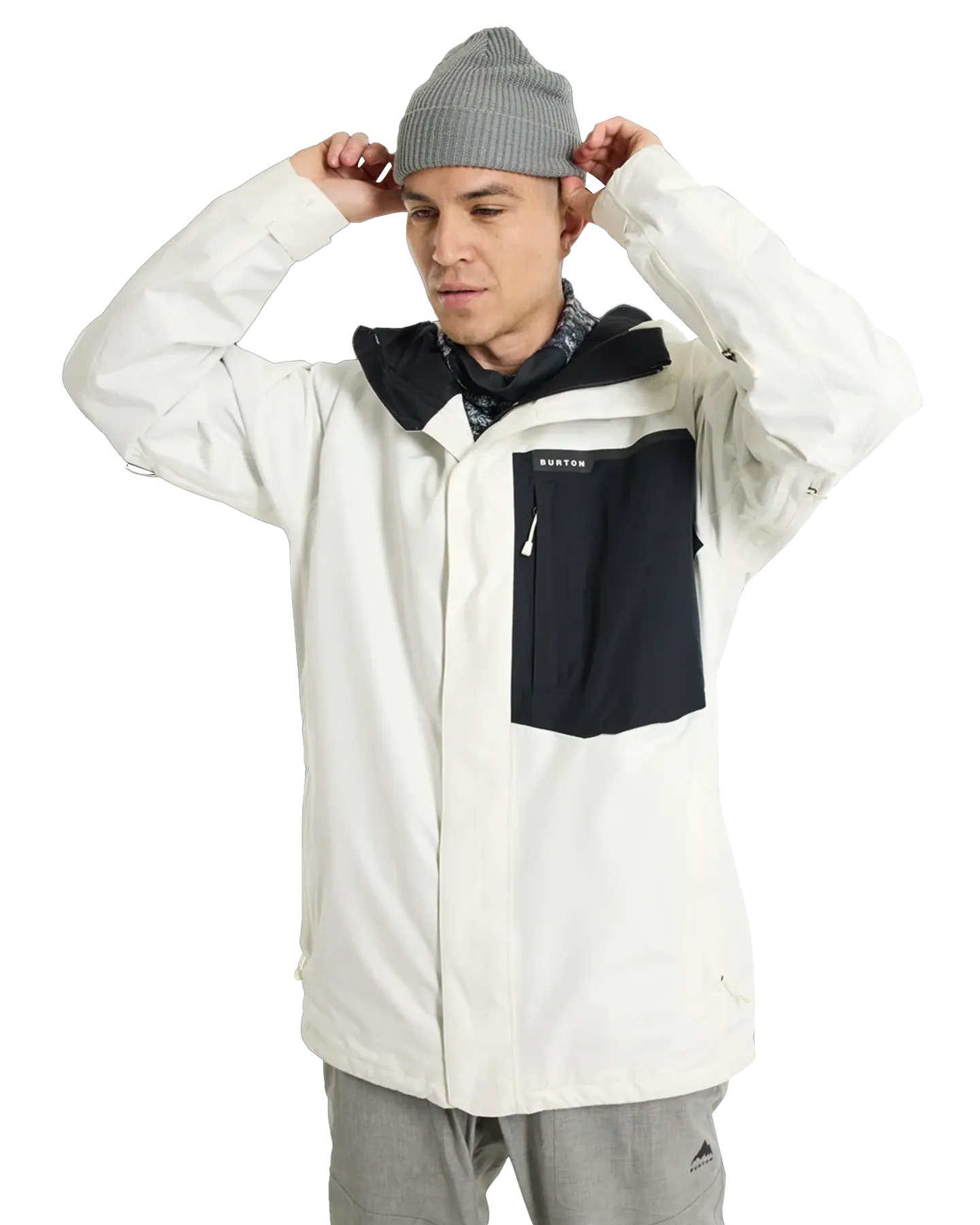 Burton Men's Powline Gore-Tex 2L Snow Jacket - Stout White/True Black | Shop Coats & Jackets at Trojan Wake Ski Snow &am