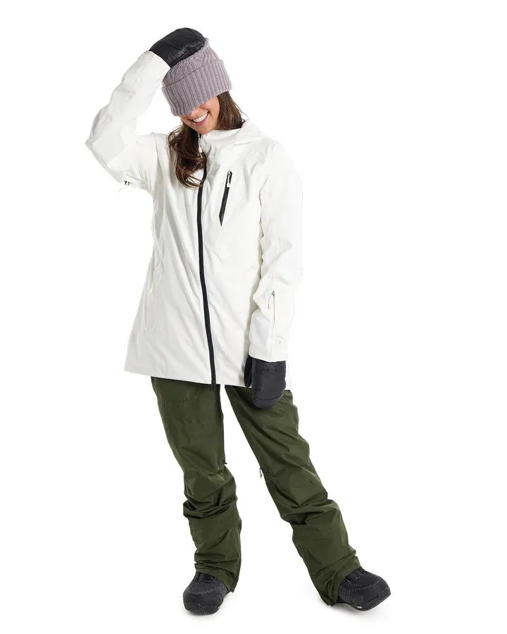 Burton Women's Pyne 2L Snow Jacket - Stout White | Shop Coats & Jackets at Trojan Wake Ski Snow & Snow Skiers Wareho