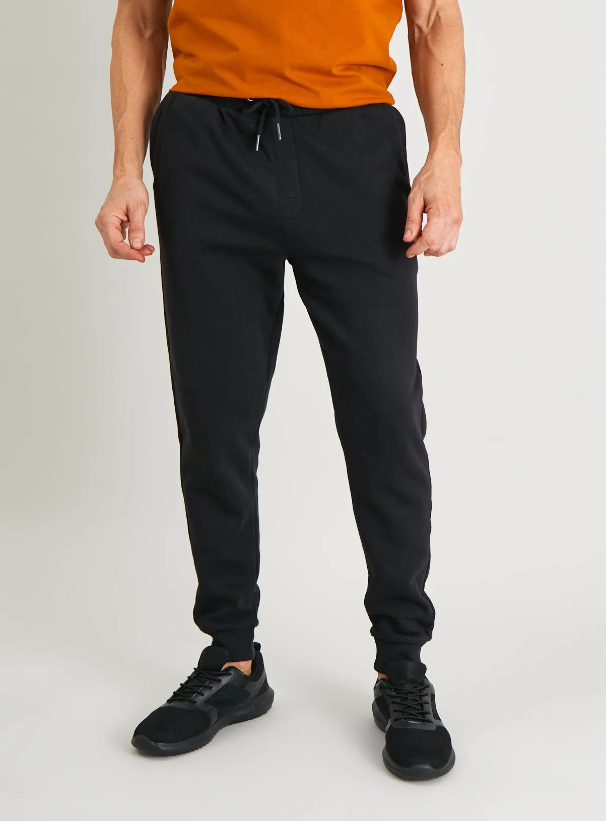 Buy Black Cuffed Joggers XL | Joggers | Tu