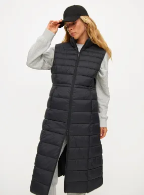 Buy Black Lightweight Padded Longline Gilet M | Coats | Tu