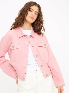 Buy Pink Twill Trucker Denim Jacket 20 | Denim jackets | Tu