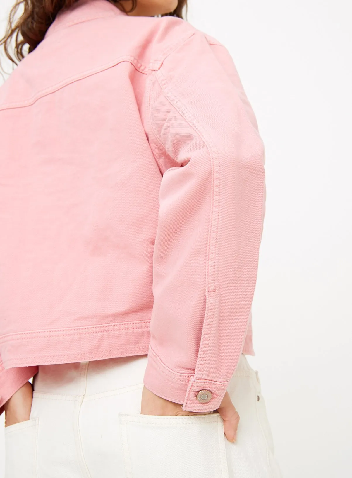 Buy Pink Twill Trucker Denim Jacket 20 | Denim jackets | Tu