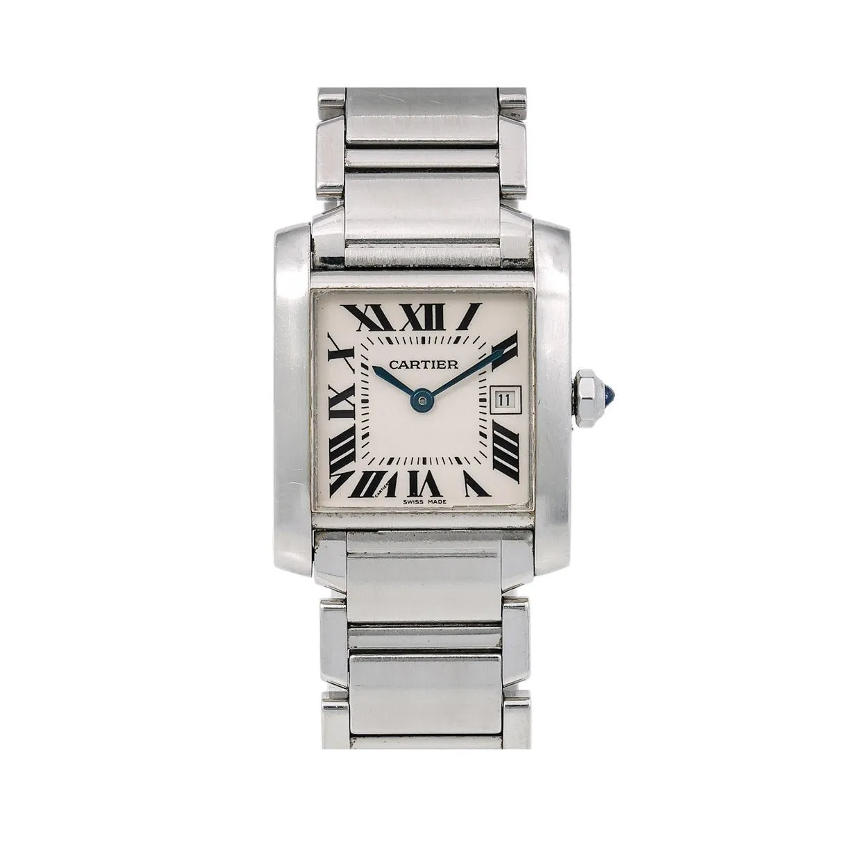 Cartier Tank Franaise W51011Q3 25 x 31 mm White Dial With Stainless Steel Bracelet