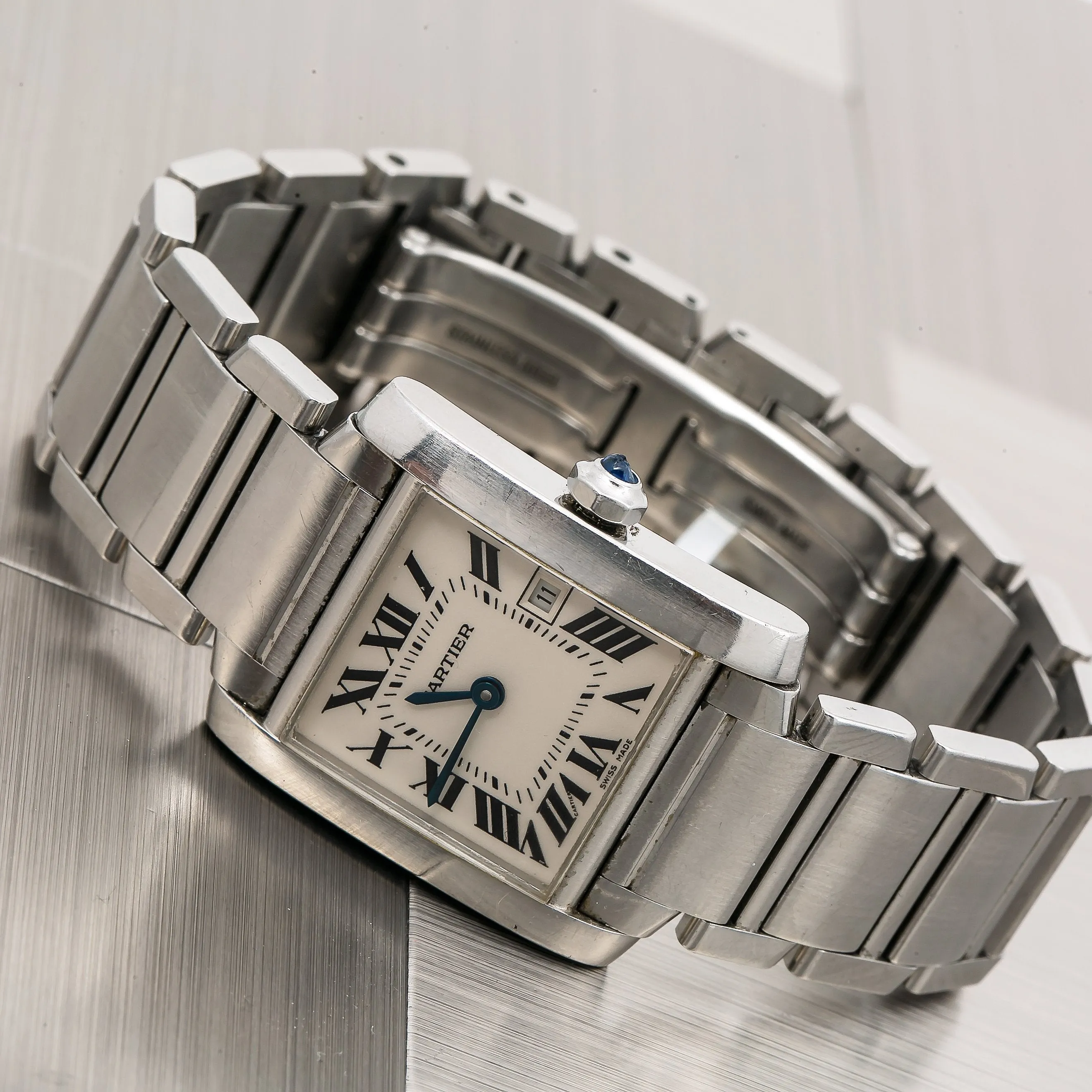 Cartier Tank Franaise W51011Q3 25 x 31 mm White Dial With Stainless Steel Bracelet