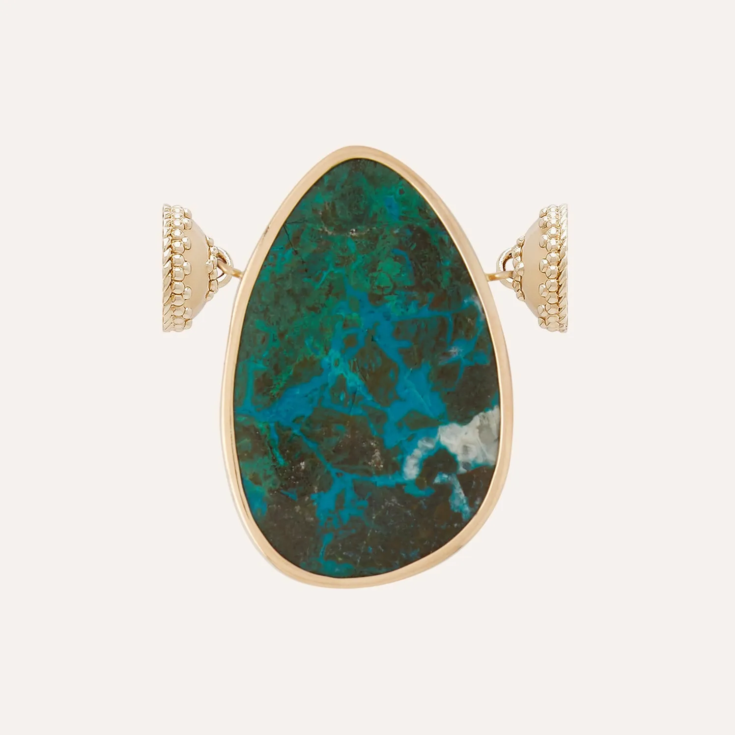 Chrysocolla Small Irregular Teardrop Centerpiece