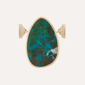 Chrysocolla Small Irregular Teardrop Centerpiece