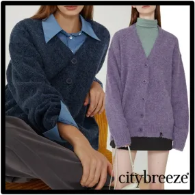 citybreeze  |Casual Style Unisex Street Style Logo Cardigans