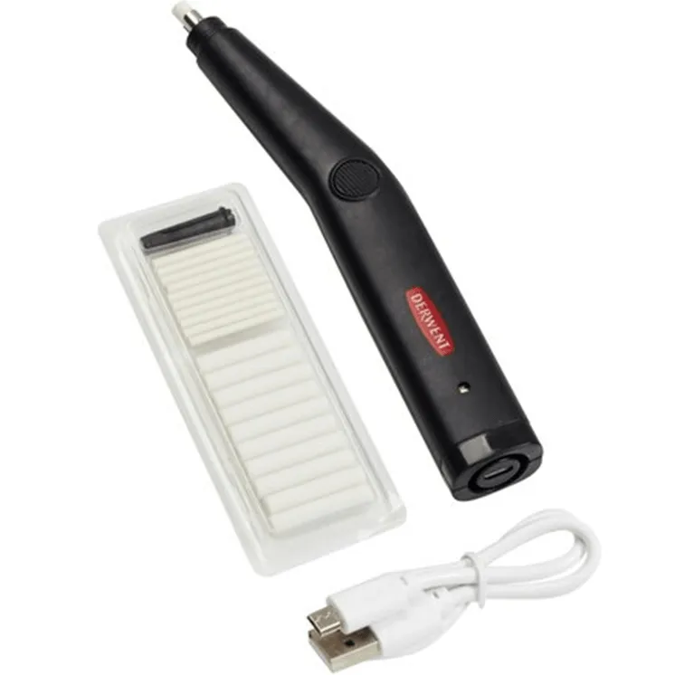 Derwent USB Rechargeable Electric Eraser Rubber Precision + Tip Refills