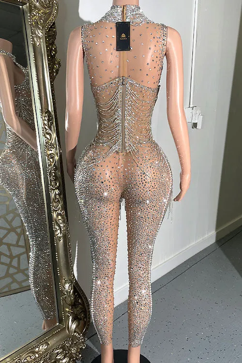 Elizabeth Diamante Bodysuit Set(Ready To Ship)