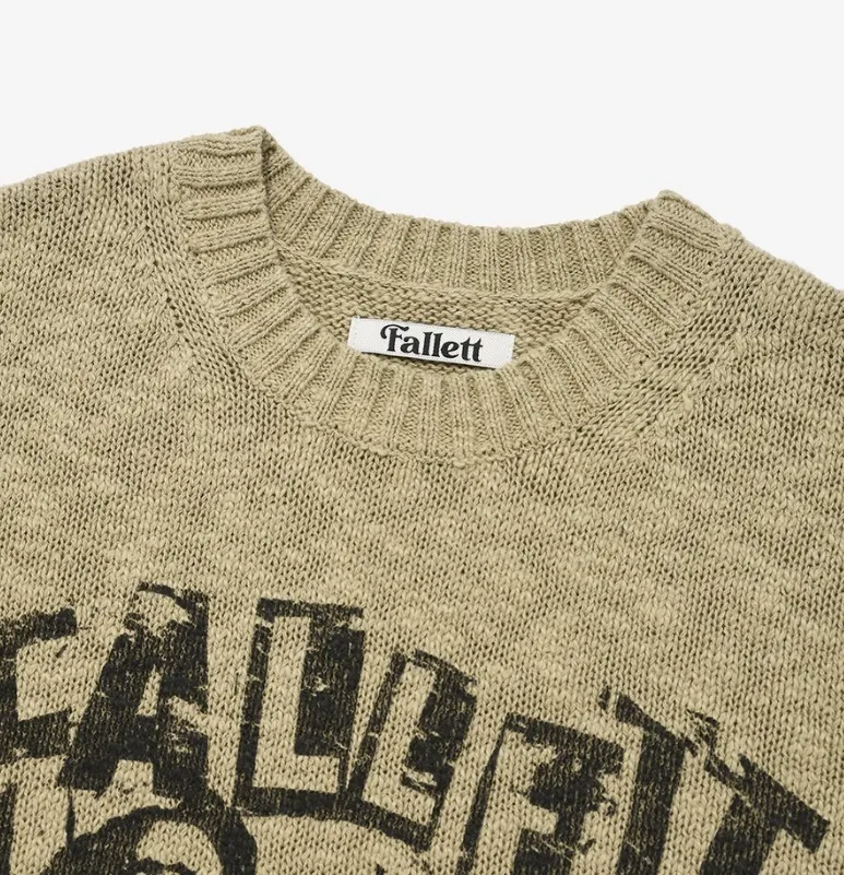 Fallett  |Casual Style Unisex Street Style Cotton V-neck & Crew neck