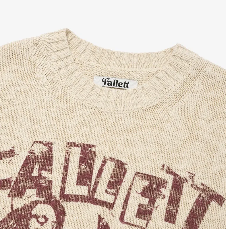 Fallett  |Casual Style Unisex Street Style Cotton V-neck & Crew neck