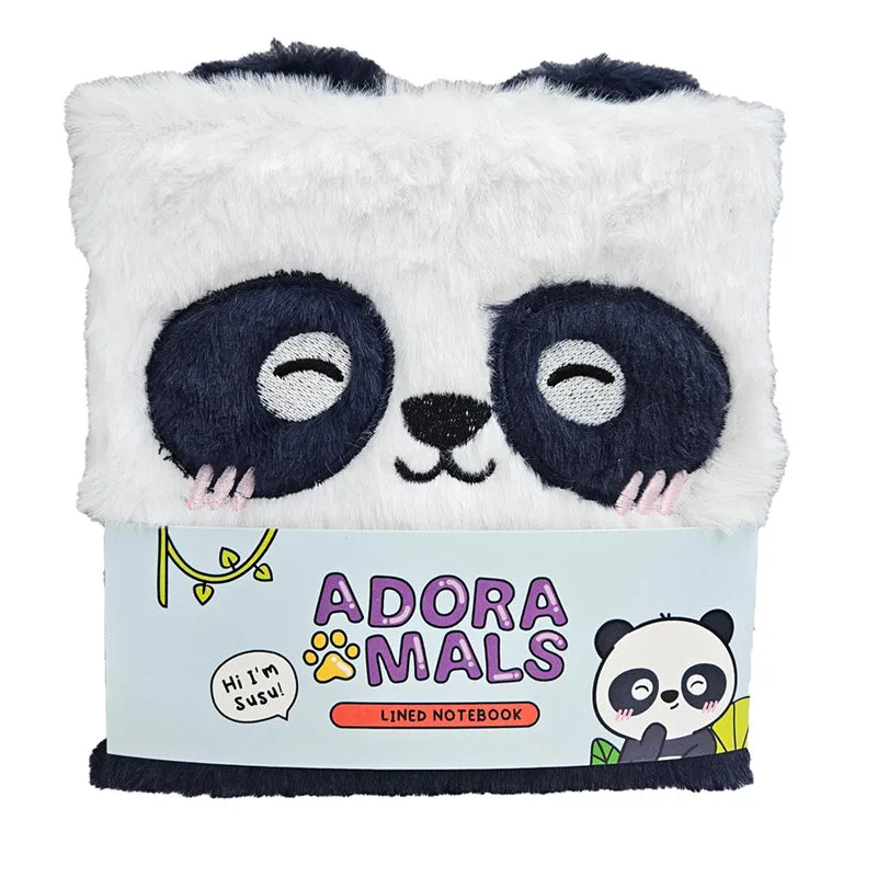 Fluffy Plush Notebook - Adoramals Panda MEMO115