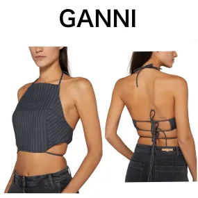 Ganni  |Stripes Casual Style Tanks & Camisoles