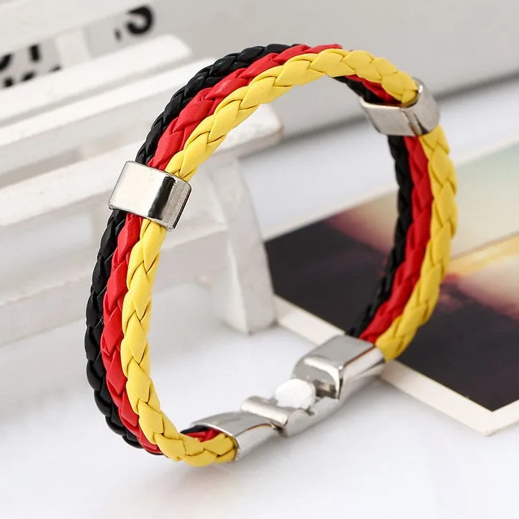 German Flag Braided Bracelet