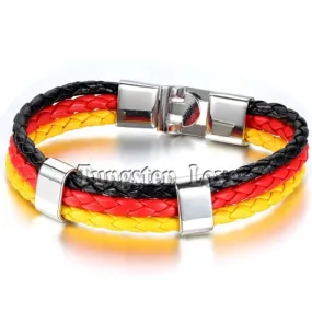 German Flag Braided Bracelet