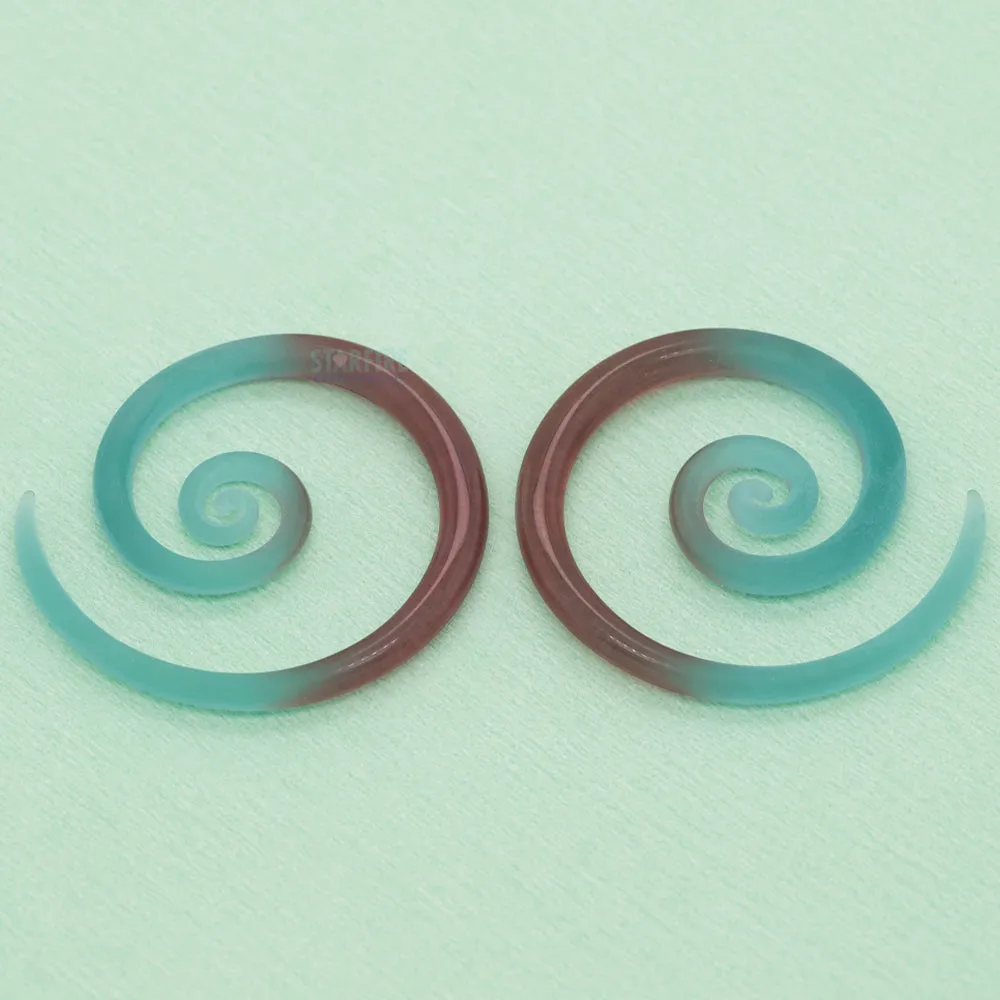 Glass Mini Spirals - Ice Seaglass