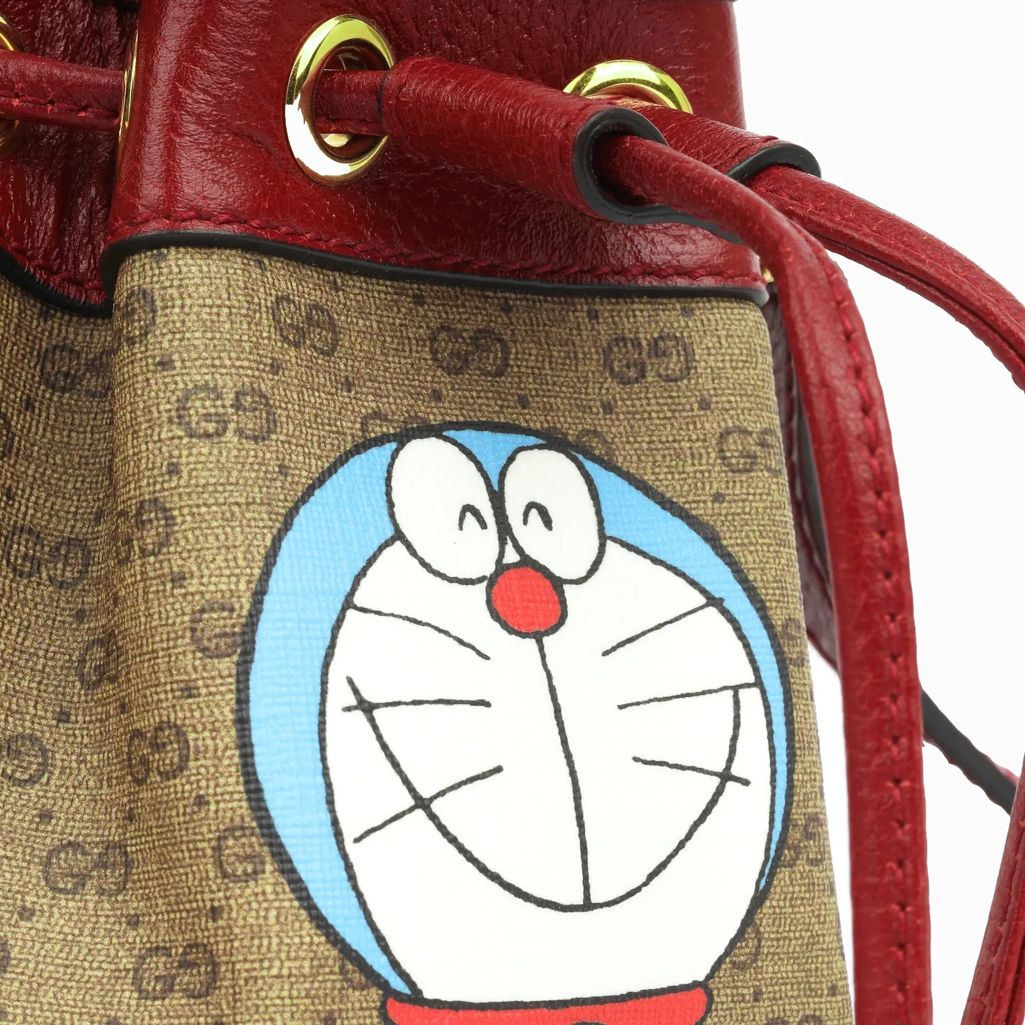 Gucci Mini Supreme Bucket Bag - Doraemon Canvas