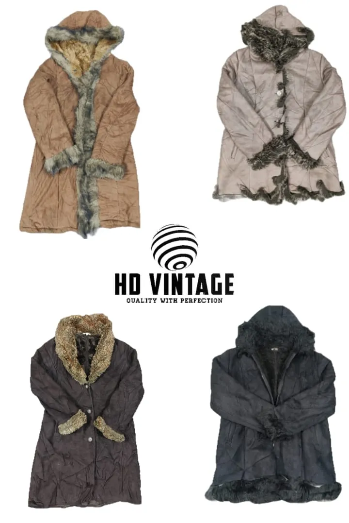 HD298 Ladies Y2K Afghan Coats - 11 pcs