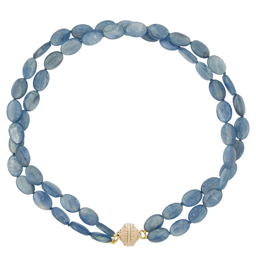 Helen Blue Kyanite Oval Double Strand Necklace