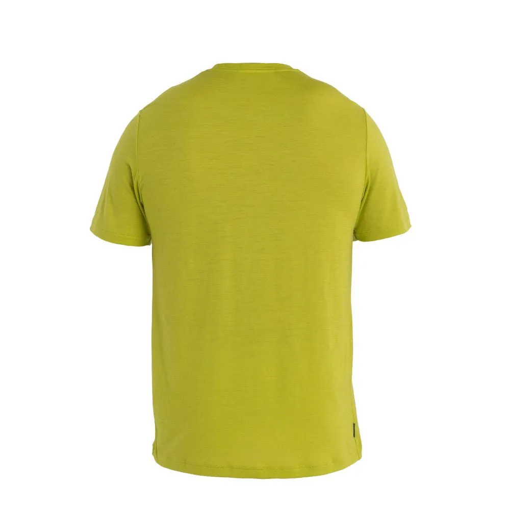 icebreaker Merino T-Shirt Men's 150 Tech Lite II Short Sleeve Crewe T-Shirt Alpine Crossing - Bio Lime Graphite