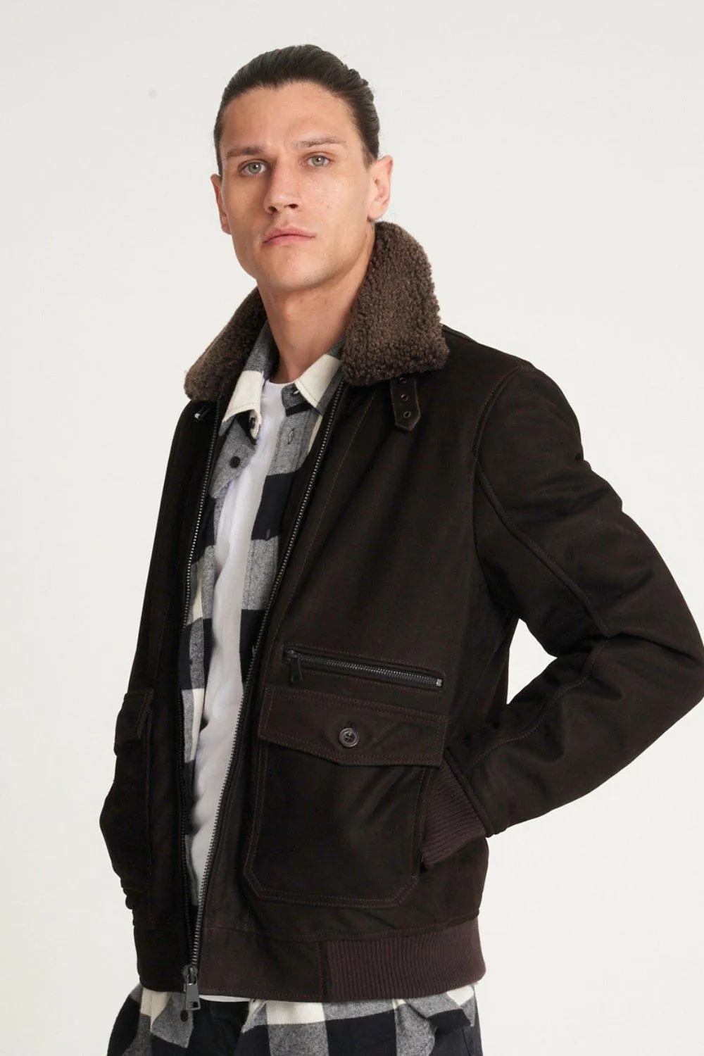 Jackets & Coats | Buffalo Leather Flight Jacket | Barneys Originals