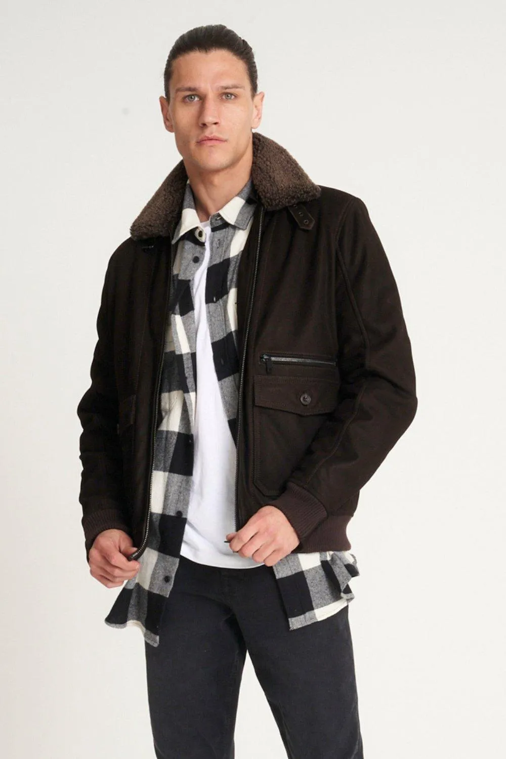 Jackets & Coats | Buffalo Leather Flight Jacket | Barneys Originals