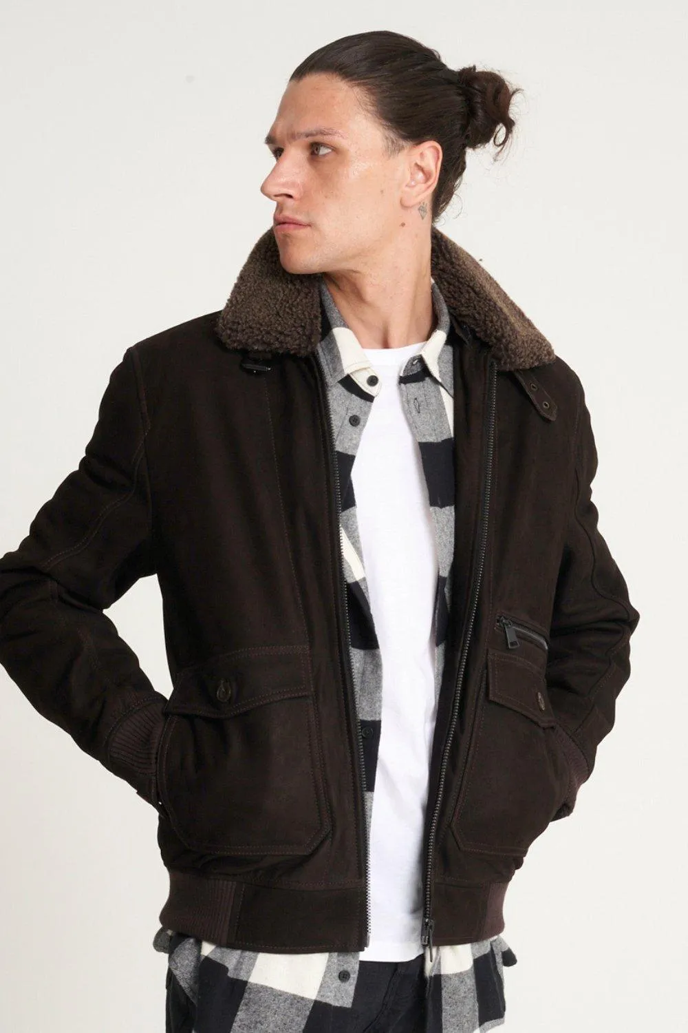 Jackets & Coats | Buffalo Leather Flight Jacket | Barneys Originals